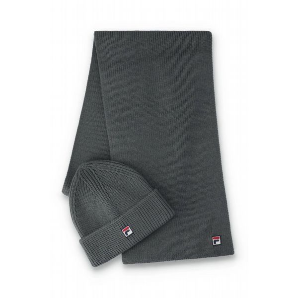 Gunmetal Maxim Beanie and Scarf Set